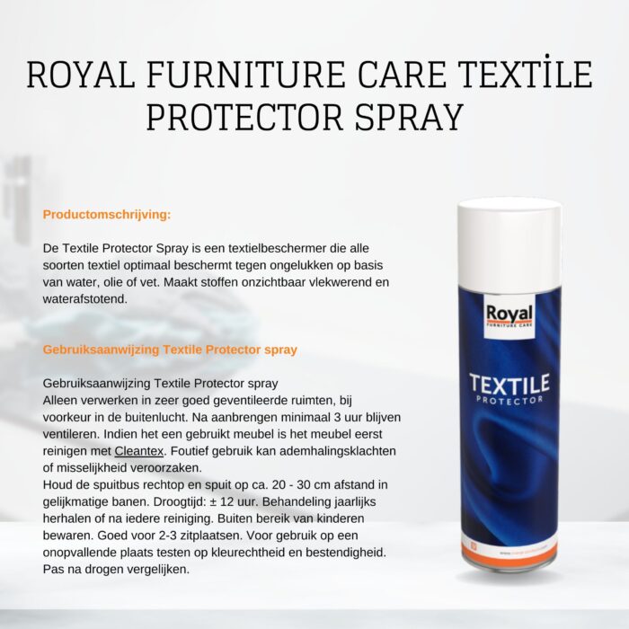 Royal Furniture Care, Textile protector, Textiel Beschermer, Spray, 12-pack, 6000ml - Afbeelding 2