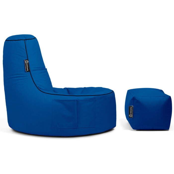 Casacomfy - GAMER Plus Zitzak met voetbankje - Blauw - Afbeelding 4