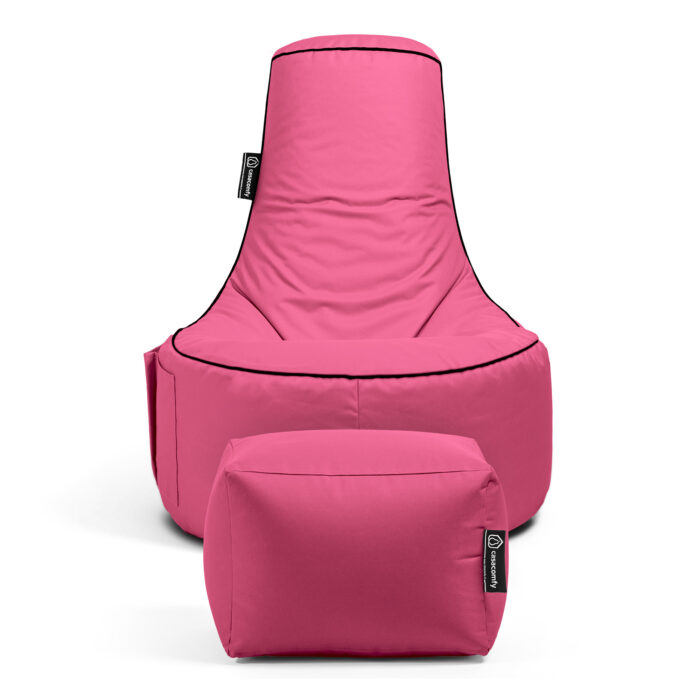 Casacomfy - GAMER Plus Zitzak met voetbankje - Roze - Afbeelding 3