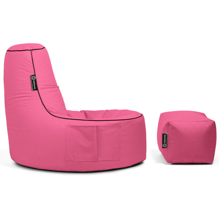 Casacomfy - GAMER Plus Zitzak met voetbankje - Roze - Afbeelding 4
