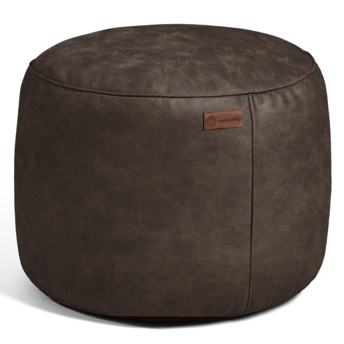 Casacomfy Modipouf - Poef / Hocker - Rond - Lederlook - Ø 45 cm - Cold Brew - Afbeelding 5