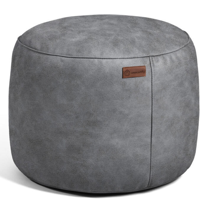 Casacomfy Modipouf - Poef / Hocker - Rond - Lederlook - Ø 45 cm - Caramel Latte - Afbeelding 5