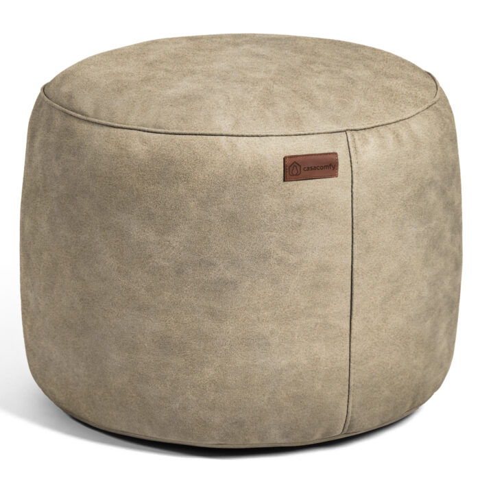 Casacomfy Modipouf - Poef / Hocker - Rond - Lederlook - Ø 45 cm - Latte - Afbeelding 5