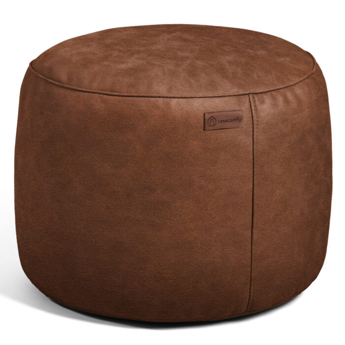 Casacomfy ModiPouf – Rond Poef – Caramel Latte – Voetenbankje – Lederlook - Afbeelding 5