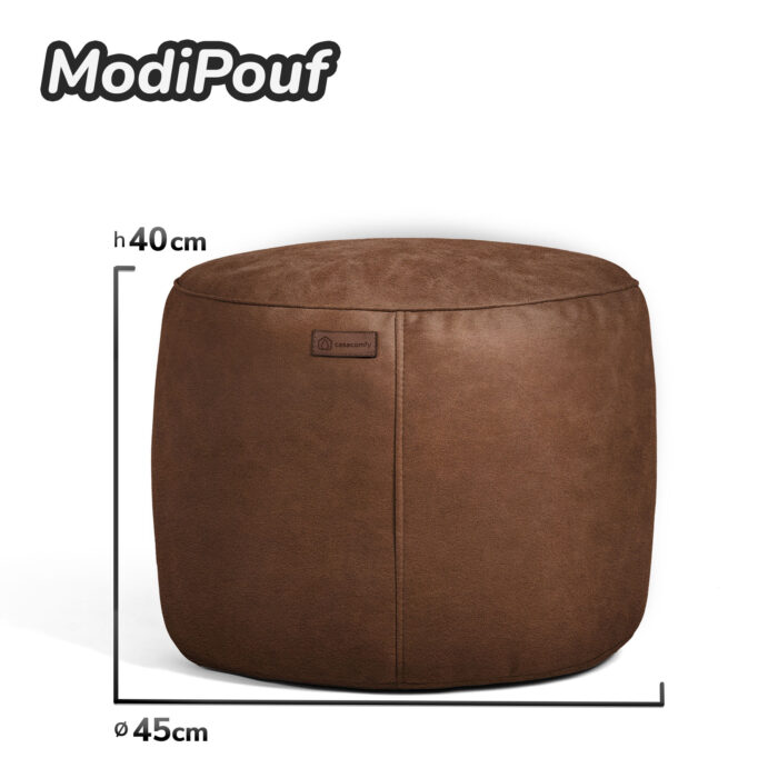 Casacomfy ModiPouf – Rond Poef – Caramel Latte – Voetenbankje – Lederlook - Afbeelding 6