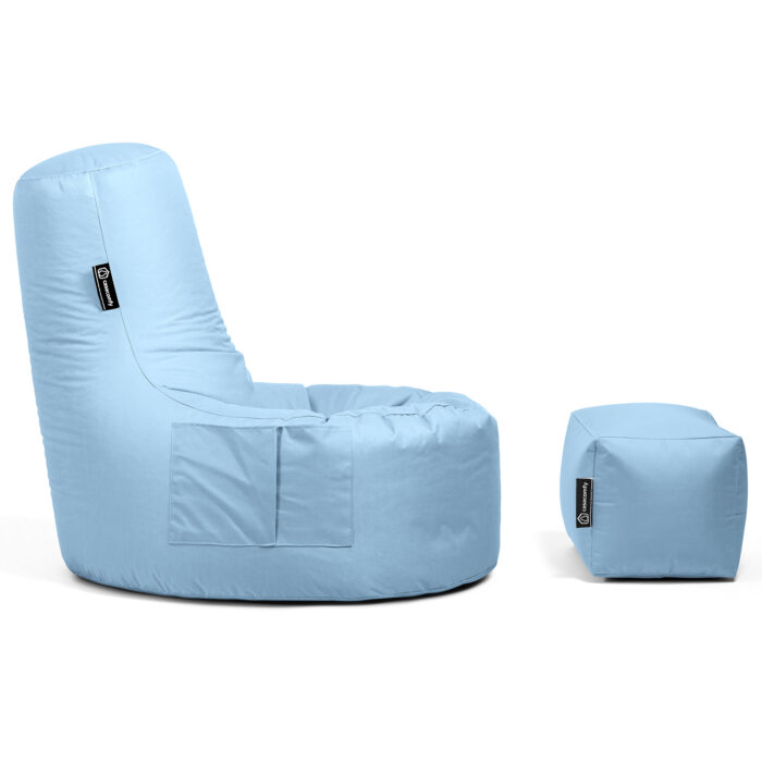 Casacomfy - GAMER Original met voetbankje - Licht Blauw - Afbeelding 5