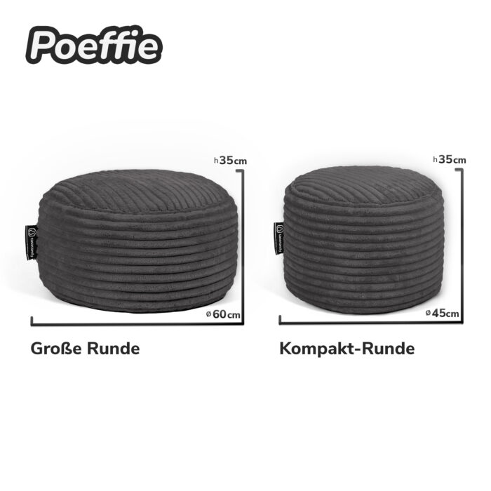 Poeffie Kleine Ronde - Antraciet - Afbeelding 6