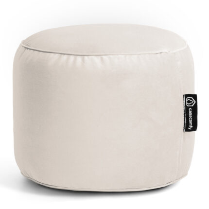 Casacomfy CozyClub - Ronde Poef - Beige - Fluwelstof - Woonkamerstoel