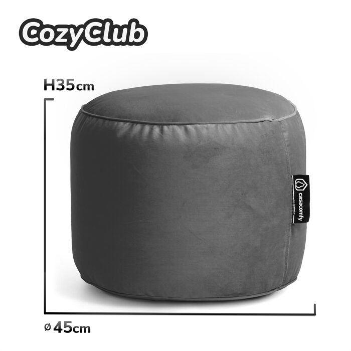 CozyClub Poef - Antraciet - Afbeelding 5