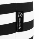 Casacomfy CozyStudio - Ronde Poef - Zwarte Strepen - Zachte Stof - Woonkamerstoel - Afbeelding 6