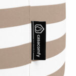 Casacomfy CozyStudio - Ronde Poef - Mokka Strepen - Zachte Stof - Woonkamerstoel - Afbeelding 6
