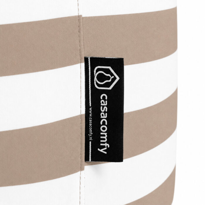 Casacomfy CozyStudio - Ronde Poef - Mokka Strepen - Zachte Stof - Woonkamerstoel - Afbeelding 6