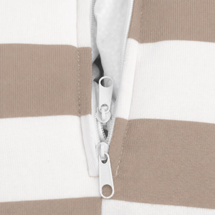 Casacomfy CozyStudio - Ronde Poef - Mokka Strepen - Zachte Stof - Woonkamerstoel - Afbeelding 5