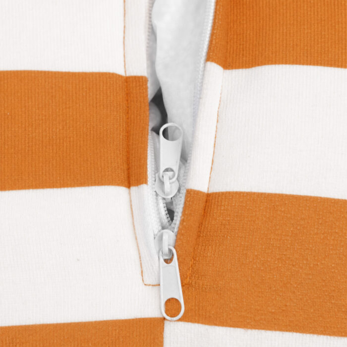 Casacomfy CozyStudio - Ronde Poef - Oranje Strepen - Zachte Stof - Woonkamerstoel - Afbeelding 5