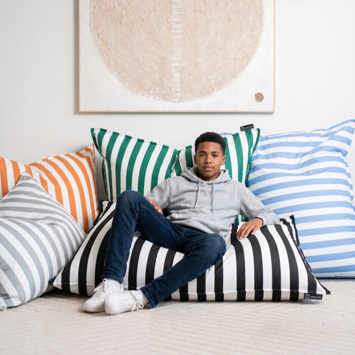 Casacomfy CozyStudio - Zitzak - Zitkussen - 100x140 cm - Mokka Strepen - Voor Volwassenen & Tieners - Afbeelding 2
