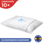 Casacomfy - Kussenbeschermer 60x70 cm - 10 Stuks - Waterafstotend & Vochtwerend - Ademend met Rits - Antibacteriële kussenbeschermers - Wit